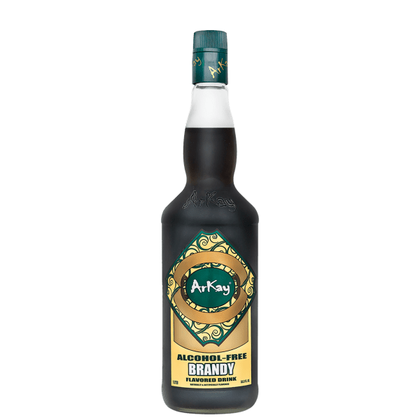 Deal 12 Bottles Arkay Version of Zero Proof Brandy Flavoured 33.3 FL OZ / 1 Liter