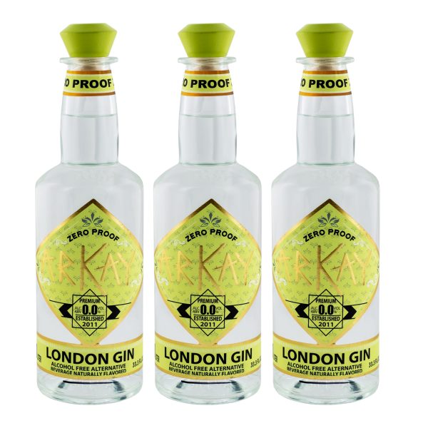 3londongin Deal 72 Bottles Arkay Zero Proof London Gin Alternative